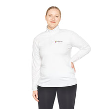 Load image into Gallery viewer, Unite for HER - White Embroidered Quarter-Zip Pullover